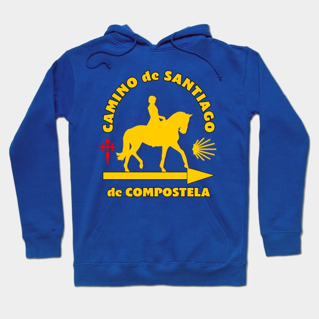 Horseback Camino de Santiago de Compostela Hoodie by Brasilia Catholic